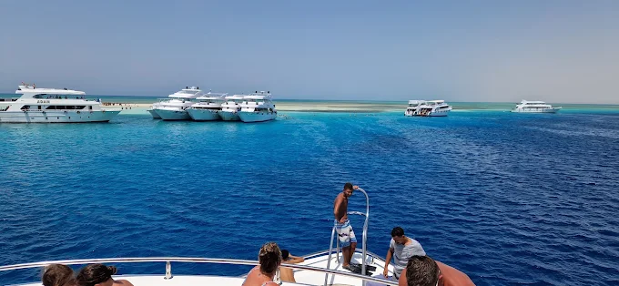 White Island turquoise water Sharm El Sheikh